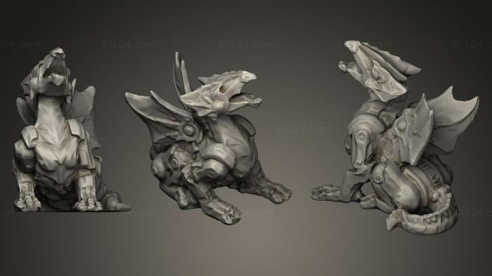 Figurines of griffins and dragons (Metal Gear Dragon, STKG_0047) 3D models for cnc